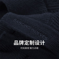 与狼共舞【绵羊毛】半拉链立领毛衣男士2024秋冬新款弹力保暖针织毛衫2003 102