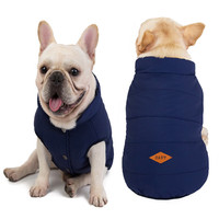 DADAGOU法国斗牛犬衣服春秋冬法斗英斗八哥沙皮狗狗两脚棉服棉衣马甲 【蓝色】经典斗牛棉马甲 XL 参考18-25斤 胸围60 颈围44
