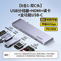 绿联扩展坞适用苹果macbook拓展坞air/pro电脑转接头hdmi配件M4雷电4/3转换器uab接口typec直插mac笔记本iPad