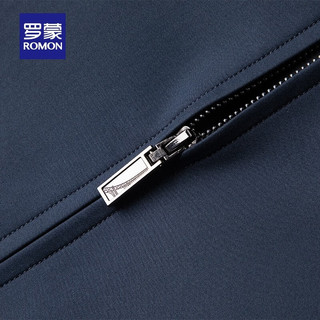 罗蒙行政翻领羽绒服男干部装秋冬中老年商务男士加厚保暖外套男爸爸装