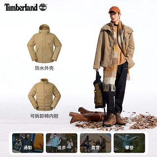 Timberland 男装防水三合一冲锋衣24秋冬户外棉服|A41UB A41UB918/英伦卡其