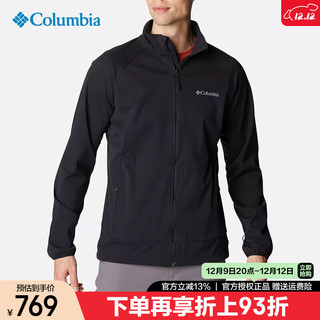 哥伦比亚（Columbia）软壳衣男户外金点热能保暖休闲弹力开衫外套WE3213 010 M 175/96A