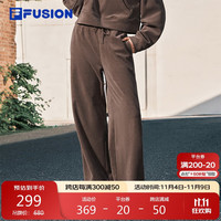 FILA FUSION斐乐官方潮牌针织长裤女2024秋季时尚宽松休闲阔腿裤