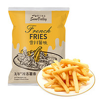 Snow Valley 雪川食品 薯味3/8原味冷冻粗薯条半成品1斤*2袋 空气炸锅食材预制菜