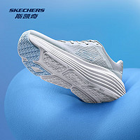 斯凯奇（Skechers）纵云跑鞋男女同款柔软舒适回弹缓震耐磨运动鞋子 浅灰色/LTGY 35