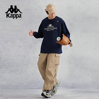卡帕（Kappa）背靠背运动户外棉长袖卫衣女2024新款情侣t恤上衣男款 K0EY2TC31D K0EY2TC31D-6536