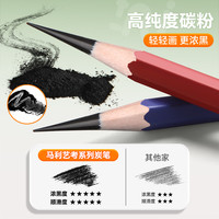 马利炭笔美术生Muse缪斯软碳炭笔软中硬14b16b铅笔素描美术用品速写笔画材初学者绘画考试