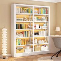 摩霄家用钢制书架图书馆落地置物架儿童书柜绘本架0.7米五层主架 五层30cm深【加厚款】