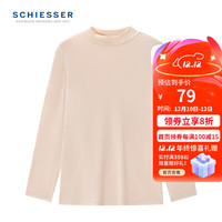 舒雅(SCHIESSER)女士3A抗菌肌底衣系列半高领长袖保暖秋衣上衣E0/23934Q 肤色 M【55-60公斤】