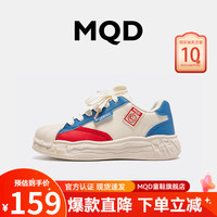 马骑顿 MQD男童小白鞋春秋款百搭贝壳头女童新款拼接色休闲儿童板鞋 023