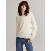 100%绵羊毛针织衫2024年冬季款慵懒风经典绞花毛衣打底