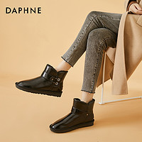 DAPHNE 达芙妮 时尚马丁靴女秋冬百搭靴子2024年加绒工装靴休闲短靴单靴