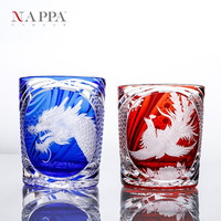 NAPPA 匠心手工雕刻 威士忌酒杯 龙凤呈祥 500ml 2只