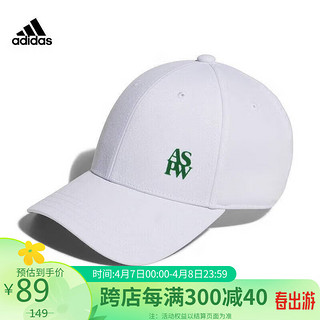 阿迪达斯 （adidas）中性 训练系列 VERBIAGE BB CAP 遮阳棒球帽 JF1007 OSFW 白色