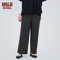 無印良品 MUJI(無印良品 )女式 里起毛 抽褶宽版裤 休闲裤 裤子 长裤 女款春秋 BE1PTC3A