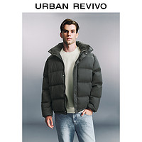 URBAN REVIVO UR2024冬季新款男装宽松保暖绗缝立领绅士风羽绒服外套UMM140010