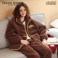 TEENIE WEENIE 小熊睡衣 女款秋冬季长袖立领加绒加厚保暖家居服（4款颜色可选）