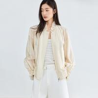 丽丽 LILY24秋外套女时髦运动风莫代尔垂坠醋酸轻薄休闲百搭短外套上衣女