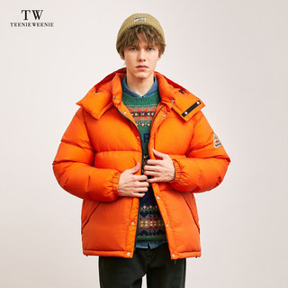 Teenie Weenie Men小熊男装羽绒服男冬季可拆卸连帽短款派克服外套