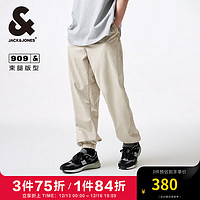 杰克琼斯 杰克·琼斯（JACK&JONES）夏膝盖3D剪裁设计时尚简约舒适九分裤束脚牛仔裤男裤224232006 E13 浅卡其色 常规 175/82A/MRW