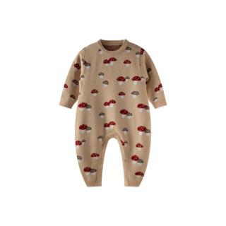 aqpa婴儿针织衫连体衣秋冬季保暖男女宝宝毛线衣哈衣爬服外出服