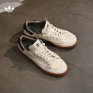 adidas STAN SMITH CS经典运动板鞋男女阿迪达斯三叶草 复古白/咖啡色 38