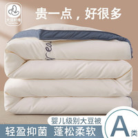 曼克顿(MANKEDUN)A类抗菌大豆纤维被子春秋被冬被棉被褥加厚四季通用被芯家用双人 升级抗菌-婴儿蓝 2.0*2.3m春秋被/约6斤
