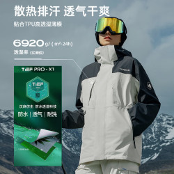 探路者 冲锋衣三合一套羽绒户外徒步登山防水秋冬保暖外套男女2024年 旷野橘 L