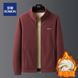 ROMON 罗蒙 男士摇粒绒加绒夹克外套