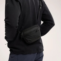 ARC'TERYX MANTIS 1 WAIST PACK 男女同款腰包刺绣鸟标斜挎包 BLACK II