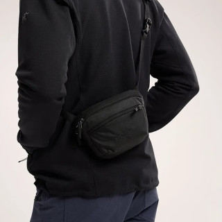 ARC'TERYX MANTIS 1 WAIST PACK 男女同款腰包刺绣鸟标斜挎包 BLACK II