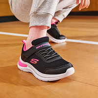 SKECHERS 斯凯奇 女中大童|2024年秋冬季女童鞋运动鞋跑步鞋柔软舒适搭扣低帮