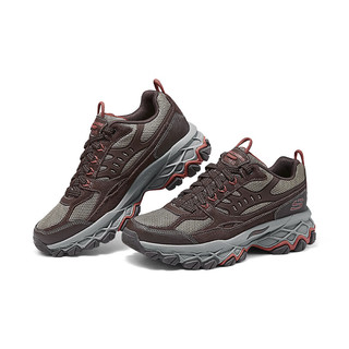 斯凯奇（Skechers）秋冬缓震老爹鞋男舒适防滑运动休闲鞋厚底减震时尚登山鞋 BRN【棕色】 41.5