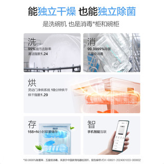 老板（Robam）盐系G1海盐白17+1套三层嵌入式洗碗机自动开关门独立热风烘干独立紫外消毒家用洗碗机免费橱改