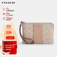 COACH 手拿包手腕包PVC配皮革CW854SVPWH 小号