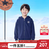 Converse匡威儿童装男童外套2024冬季新款中大童双面穿加绒防风保暖上衣