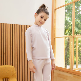 SCHIESSER KINDER童装女童棉质半高领长袖长裤保暖套装E6/18615W 粉红7703 160