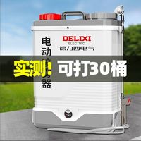 DELIXI德力西电气电动喷雾器农用背负式水泵家用充电全自动锂电款打药机