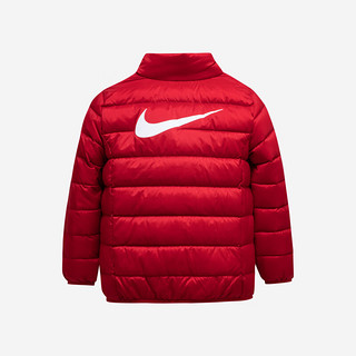 NIKE 耐克童装男女童轻薄羽绒服冬季儿童保暖上衣 学院红 110/52(4)