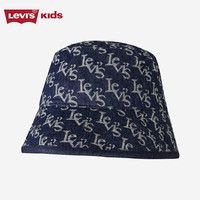 Levi's 李维斯儿童男女童渔夫帽儿童牛仔遮阳帽子 中蓝 8/20