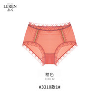 LU REN 鹿人 内裤女士蕾丝纯棉底档性感三角裤超薄透气夏季中腰裤头女3310