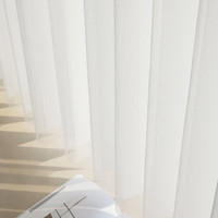 梅舞 高端梦幻窗帘手电动纱帘垂直竖百叶客厅阳台网红智能轨道直帘遮光