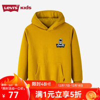 Levi's 李维斯童装【宇航员系列】冬季男女童摇粒绒卫衣儿童上衣 天然金 160/76