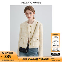VEGA CHANG小香风短外套女秋冬2024年新款小个子高级感气质夹克上衣 常规 版