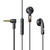  FiiO/飞傲 hifi 平头耳塞 麦  黑色带MIC 有线