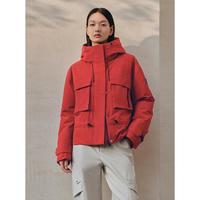 【短款收腰派克羽绒服】24冬女户外防水速干T8面料工装面包服