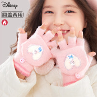 Disney 迪士尼 儿童保暖针织毛线半指手套
