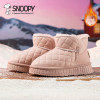 SNOOPY 史努比 儿童冬季防滑防水短靴棉鞋雪地靴