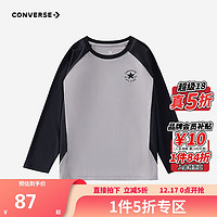 CONVERSE 匡威 童装2024年秋季男女童插肩袖儿童潮流时尚长袖T恤 140/68(S)