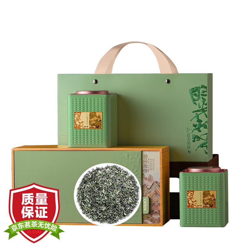 杰盈绿茶茶叶碧螺春 2024新茶茶叶送礼品袋